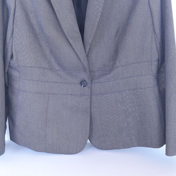 Jones New York Stretch Women's Gray Blazer Jacket With Button Closure‎ Siz… - Picture 4 of 16
